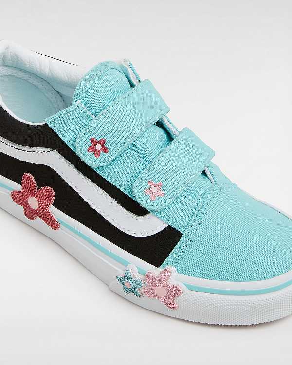 Multicolor Kids' Vans Old Skool Hook and Loop Glitter (4-8 years) Sneakers Canada | VN9634018
