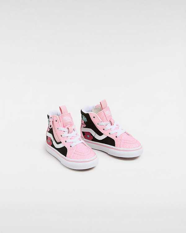 Multicolor Kids' Vans Sk8-Hi Reissue Side Zip Glitter (1-4 Years) Sneakers Canada | VN6089351