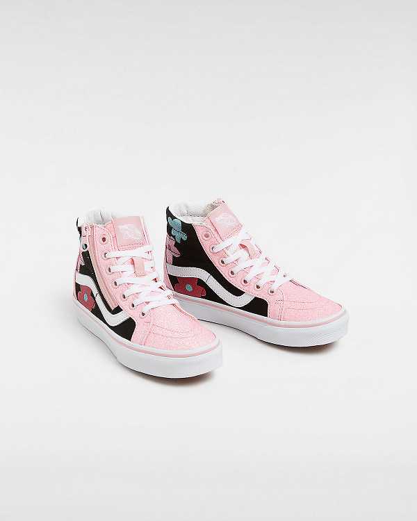 Multicolor Kids' Vans Sk8-Hi Reissue Side Zip Glitter (4-8 years) Sneakers Canada | VN4056183