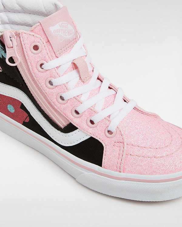Multicolor Kids' Vans Sk8-Hi Reissue Side Zip Glitter (4-8 years) Sneakers Canada | VN4056183