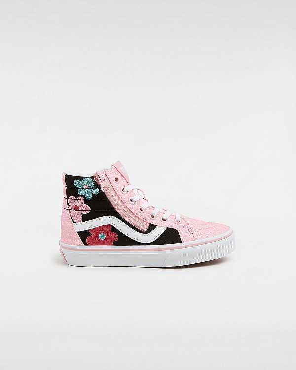 Multicolor Kids\' Vans Sk8-Hi Reissue Side Zip Glitter (4-8 years) Sneakers Canada | VN4056183