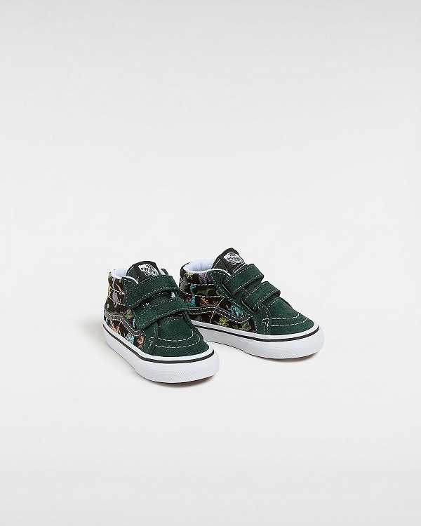 Multicolor Kids' Vans Sk8-Mid Reissue Hook and Loop Glow (1-4 Years) Sneakers Canada | VN0673815