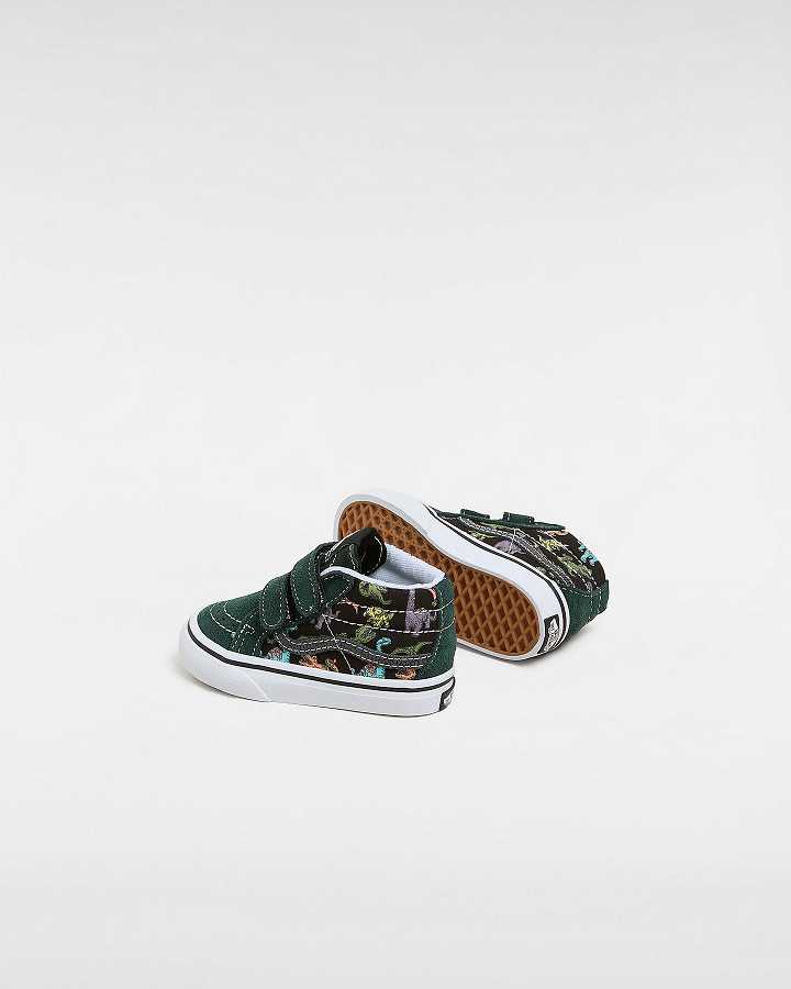 Multicolor Kids' Vans Sk8-Mid Reissue Hook and Loop Glow (1-4 Years) Sneakers Canada | VN0673815