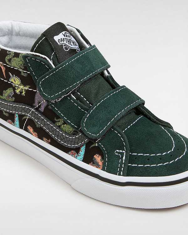 Multicolor Kids' Vans Sk8-Mid Reissue Hook and Loop Glow (4-8 Years) Sneakers Canada | VN8794316