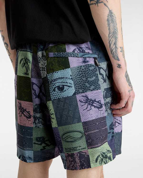 Multicolor Men Vans Primary Solid Elastic Boardshorts Canada | VN6250734