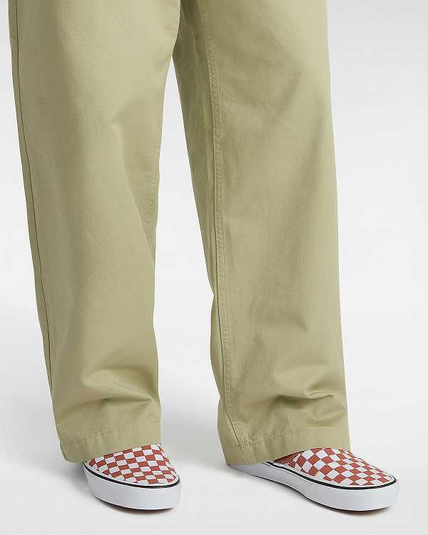 Orange Men Vans Classic Checkerboard Slip On Shoes Canada | VN7401823