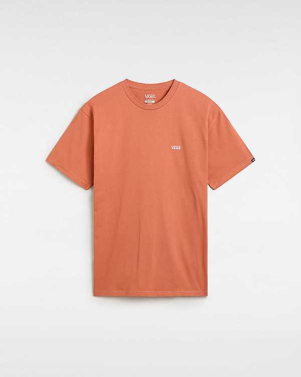 Orange Men Vans Left Chest Logo T Shirts Canada | VN6725493