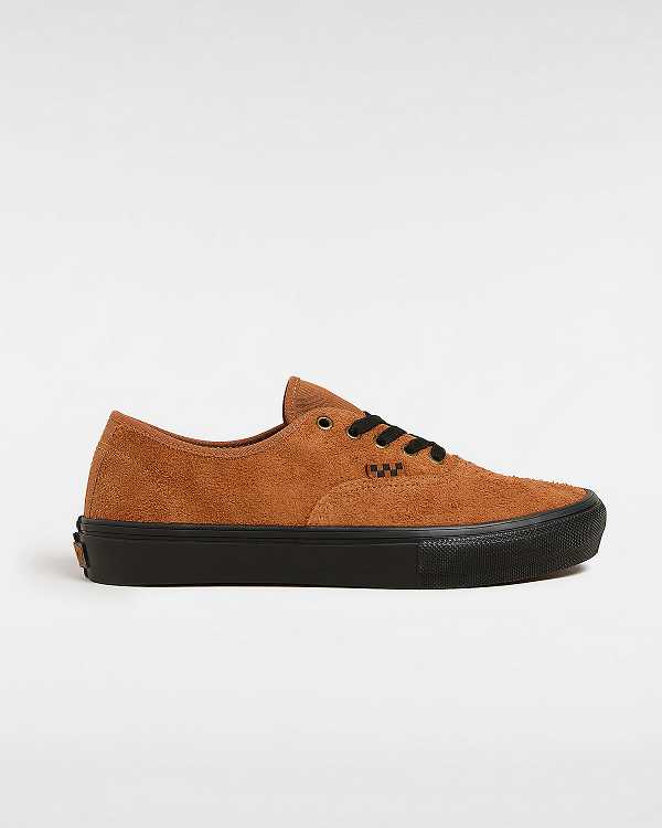 Orange Women Vans Authentic Hairy Suede Skate Shoes Canada | VN2654397