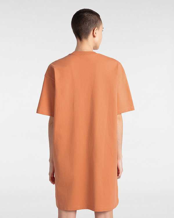 Orange Women Vans Center Vee Tee Dress Canada | VN0639714
