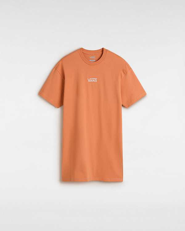 Orange Women Vans Center Vee Tee Dress Canada | VN0639714