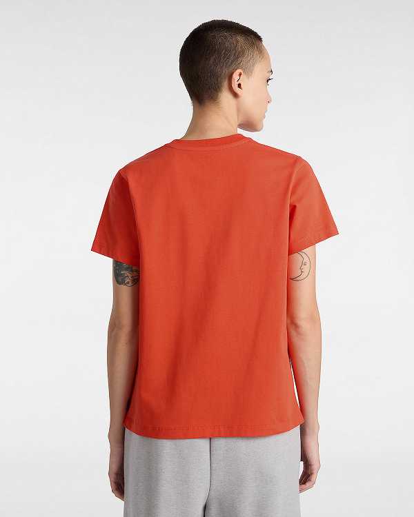 Orange Women Vans Flying V Crew T Shirts Canada | VN4036192