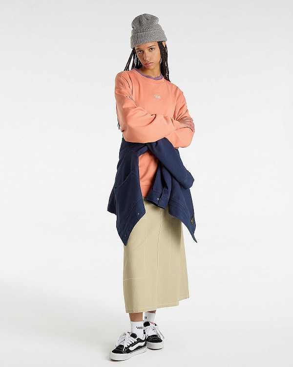 Orange Women Vans Flying V Sweatshirt Canada | VN4518907