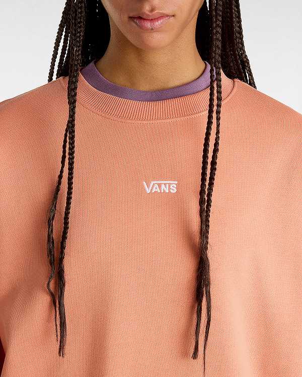 Orange Women Vans Flying V Sweatshirt Canada | VN4518907