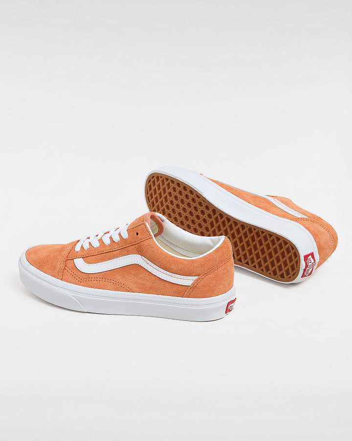 Orange Women Vans Old Skool Pig Suede Sneakers Canada | VN5837621