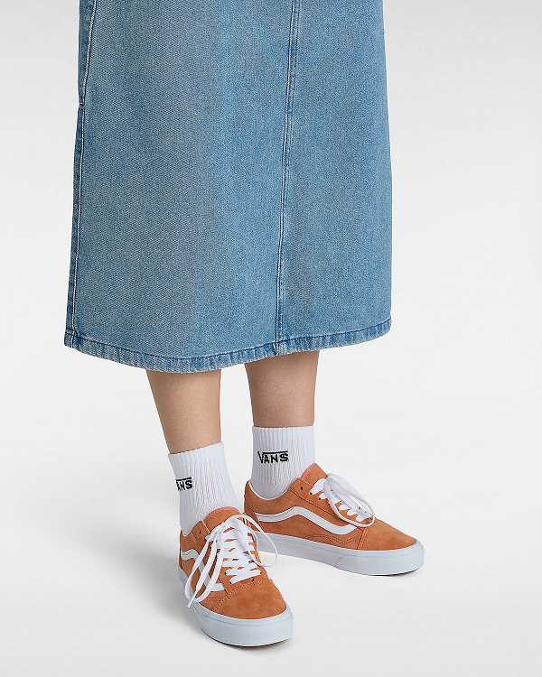 Orange Women Vans Old Skool Pig Suede Sneakers Canada | VN5837621
