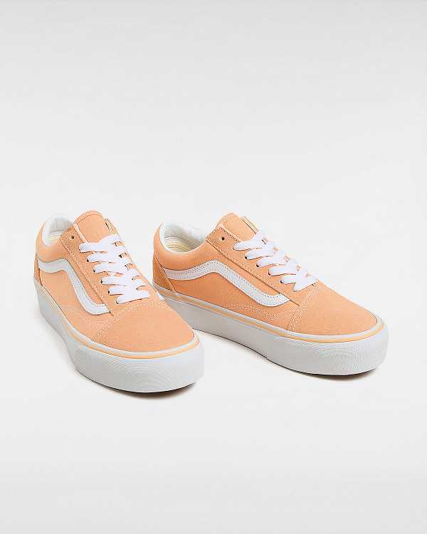 Orange Women Vans Old Skool Platform Shoes Canada | VN9521683