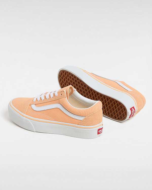 Orange Women Vans Old Skool Platform Shoes Canada | VN9521683
