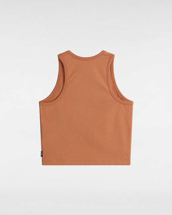 Orange Women Vans Varsity Racer Tank Top Canada | VN1295430