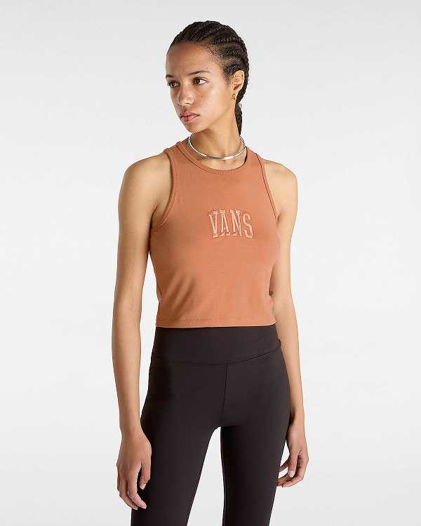 Orange Women Vans Varsity Racer Tank Top Canada | VN1295430