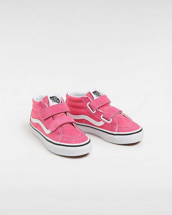 Pink Kids' Vans Sk8-Mid Reissue Hook and Loop (4-8 years) Sneakers Canada | VN6732804