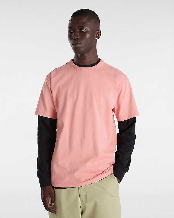 Pink Men Vans Off The Wall II T Shirts Canada | VN3204189