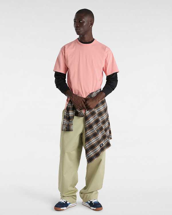 Pink Men Vans Off The Wall II T Shirts Canada | VN3204189