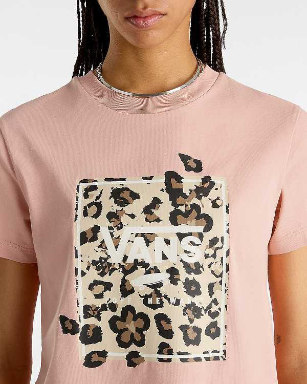 Pink Women Vans Animalier Boxed T Shirts Canada | VN6392857