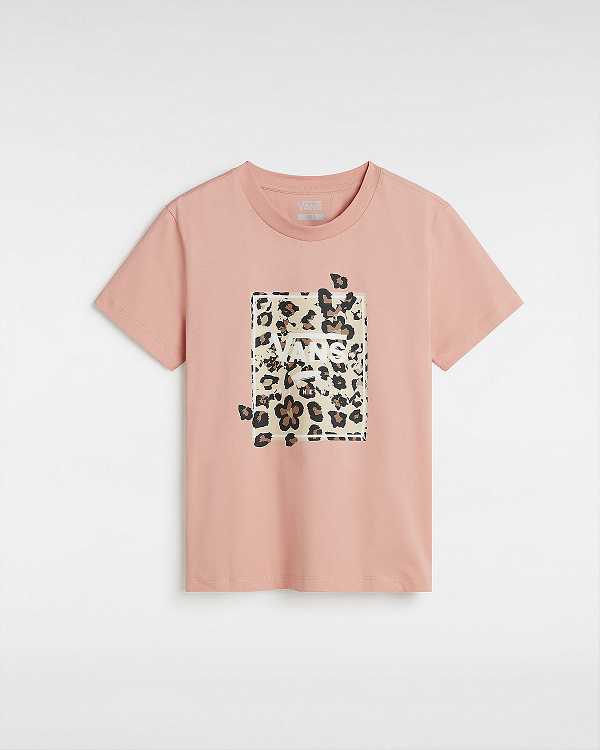 Pink Women Vans Animalier Boxed T Shirts Canada | VN6392857