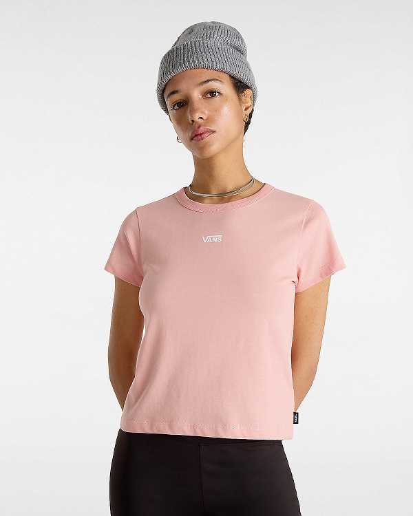 Pink Women Vans Basic mini T Shirts Canada | VN0492678