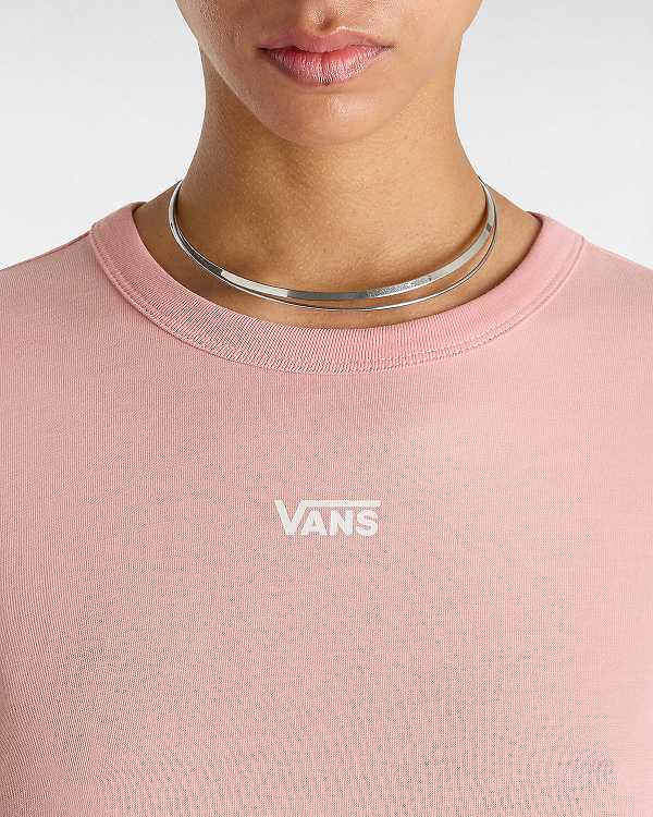Pink Women Vans Basic mini T Shirts Canada | VN0492678