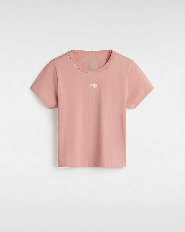 Pink Women Vans Basic mini T Shirts Canada | VN0492678