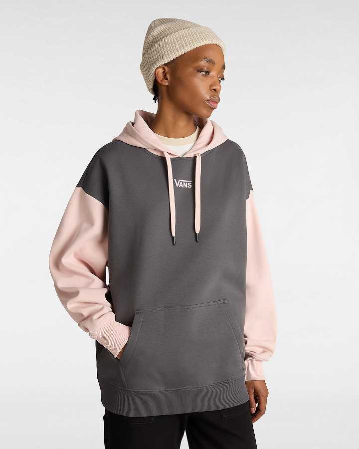 Pink Women Vans Colorblock Hoodie Canada | VN3058416