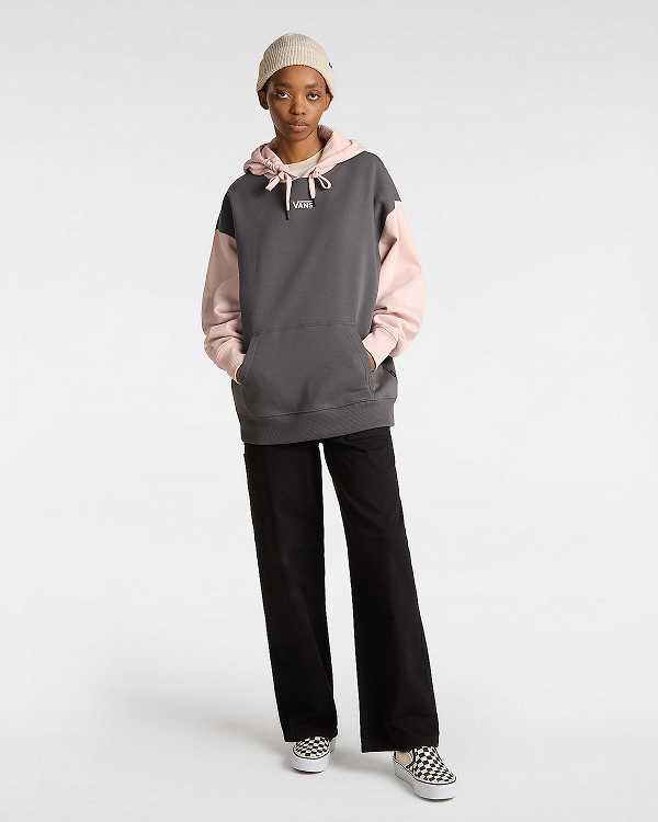 Pink Women Vans Colorblock Hoodie Canada | VN3058416