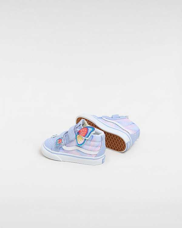 Purple Kids' Vans Sk8-Mid Reissue Hook and Loop (1-4 Years) Sneakers Canada | VN9168203