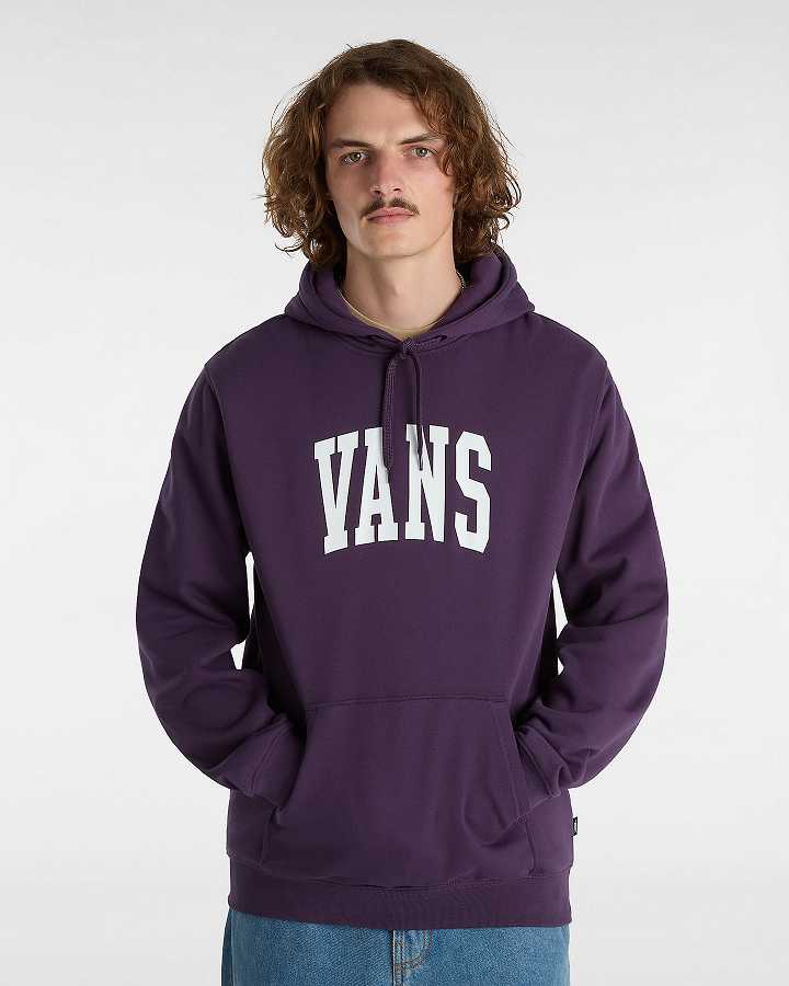 Purple Men Vans Arched Hoodie Canada | VN4796285