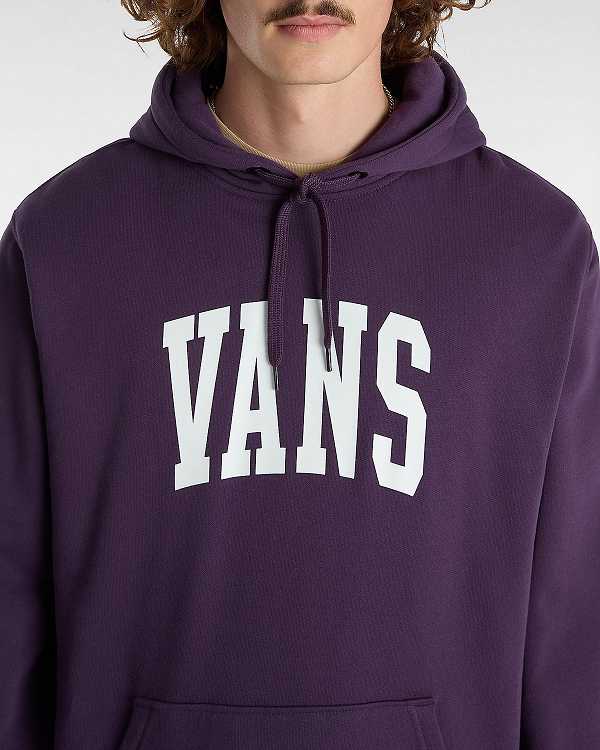 Purple Men Vans Arched Hoodie Canada | VN4796285
