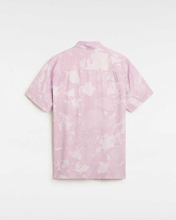 Purple Men Vans Camp Loose Collar Shirts Canada | VN9163280