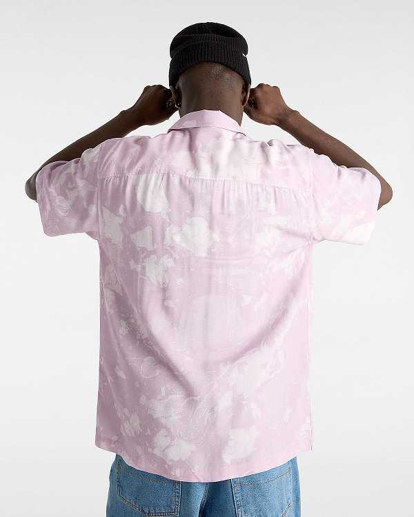 Purple Men Vans Camp Loose Collar Shirts Canada | VN9163280