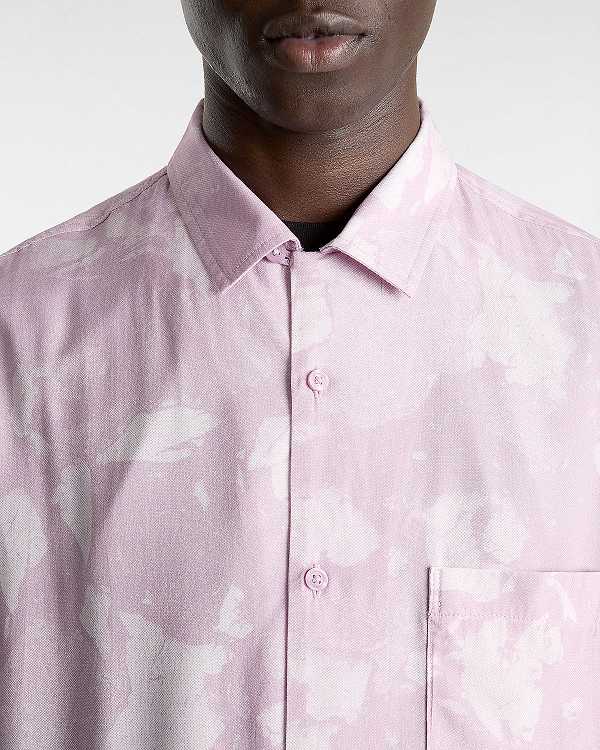 Purple Men Vans Camp Loose Collar Shirts Canada | VN9163280