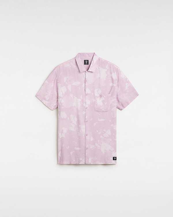 Purple Men Vans Camp Loose Collar Shirts Canada | VN9163280