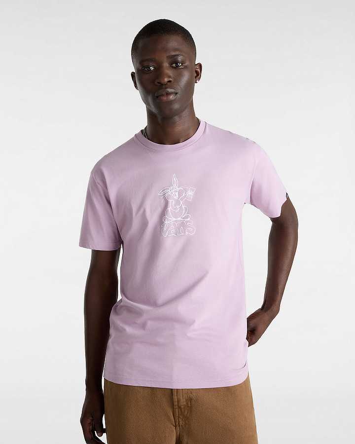 Purple Men Vans Crazy Eddy T Shirts Canada | VN5842071