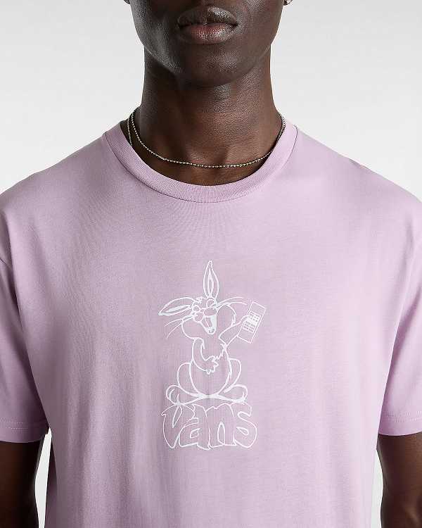 Purple Men Vans Crazy Eddy T Shirts Canada | VN5842071