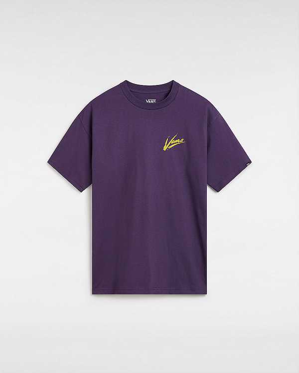 Purple Men Vans Dettori Loose Fit T Shirts Canada | VN4102785