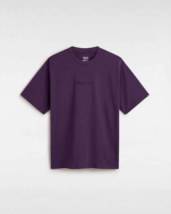 Purple Men Vans Essential Loose T Shirts Canada | VN0492157