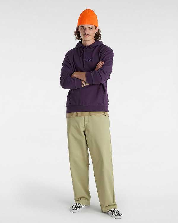 Purple Men Vans Essential Relaxed Hoodie Canada | VN7652109