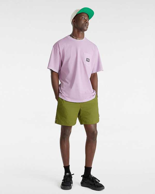 Purple Men Vans Hyper Patch Pocket T Shirts Canada | VN2410653