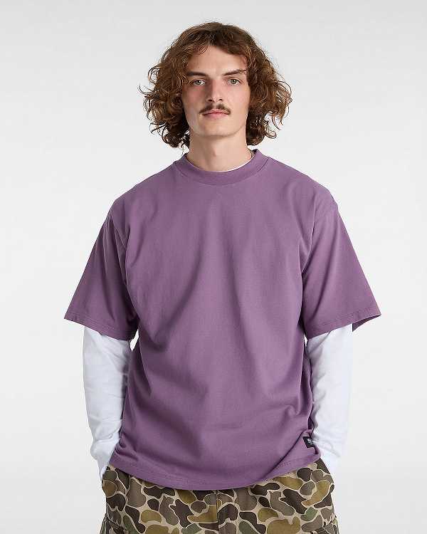 Purple Men Vans Original Standards T Shirts Canada | VN9234815
