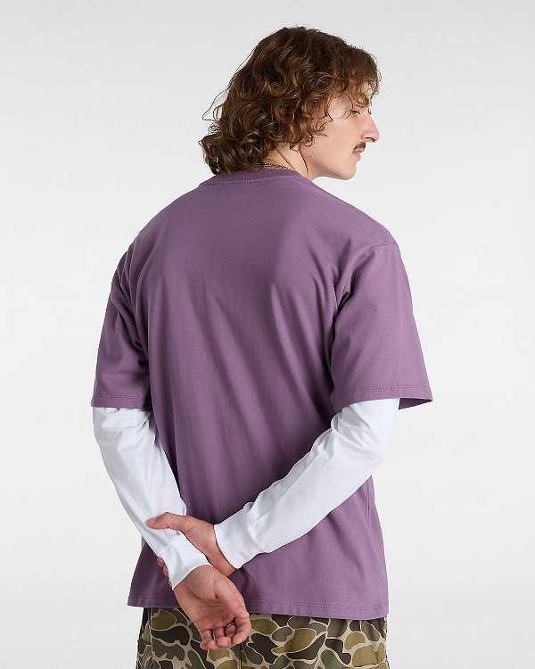 Purple Men Vans Original Standards T Shirts Canada | VN9234815