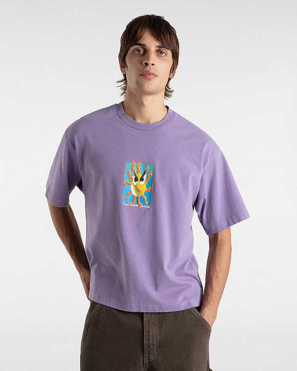 Purple Men Vans Skate Clay T Shirts Canada | VN4251673