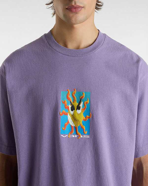 Purple Men Vans Skate Clay T Shirts Canada | VN4251673